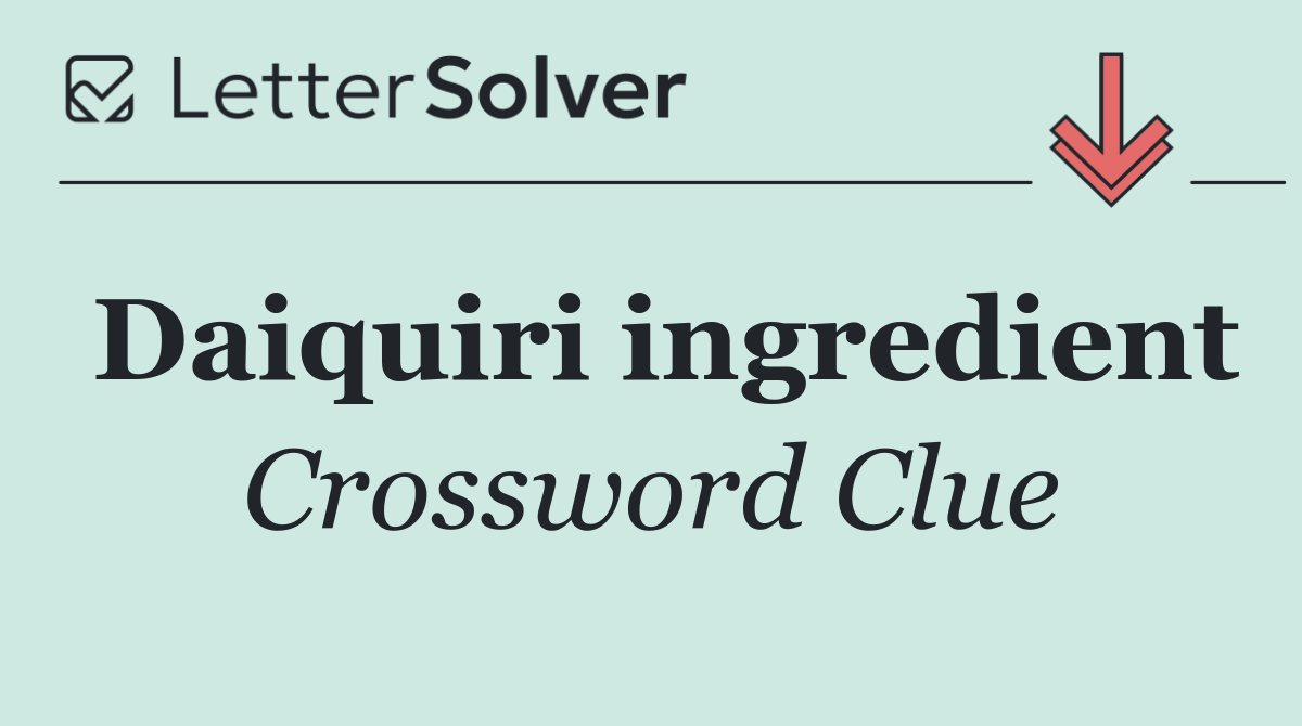 Daiquiri ingredient