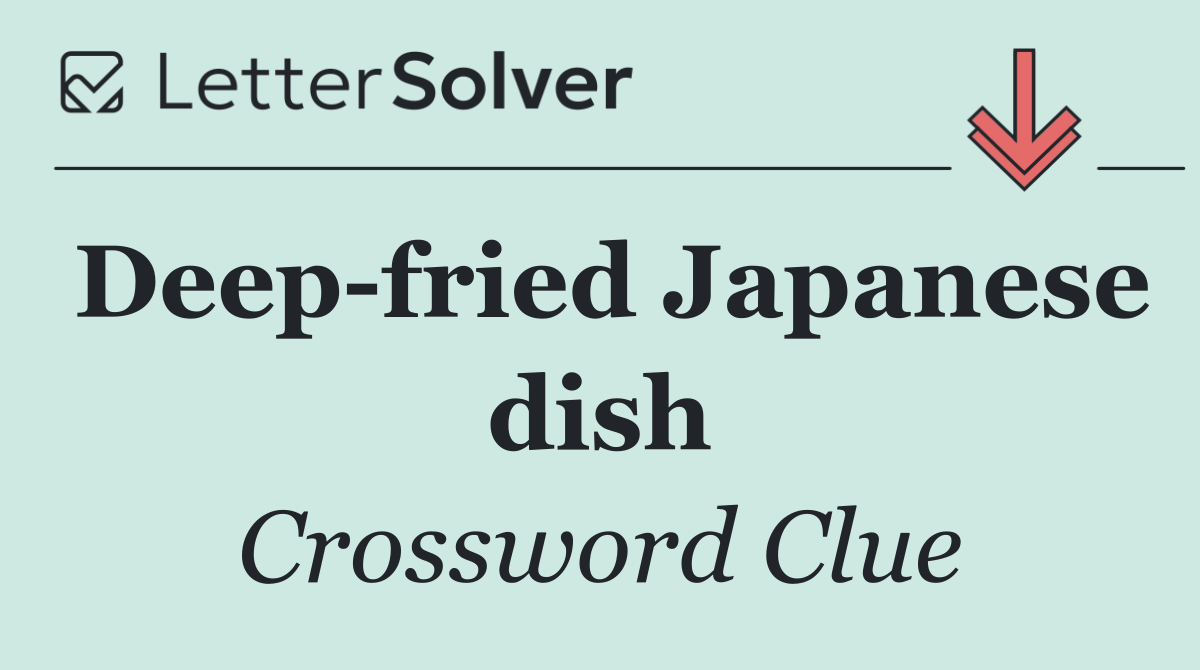 Deep fried Japanese dish