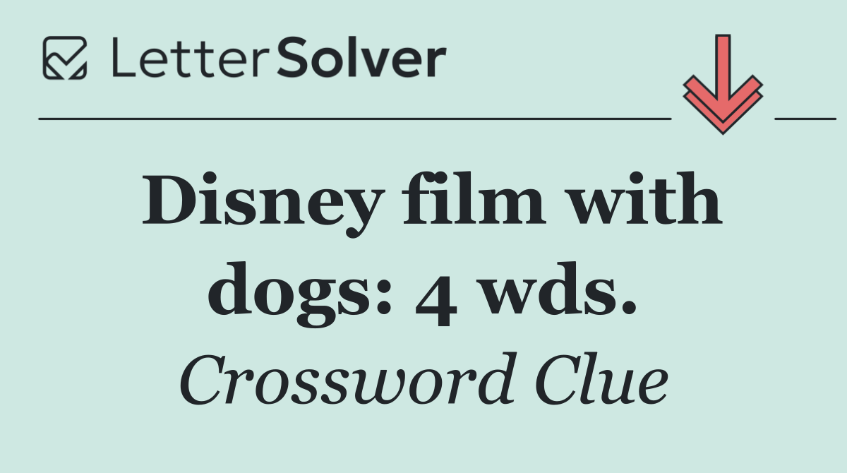 Disney film with dogs: 4 wds.