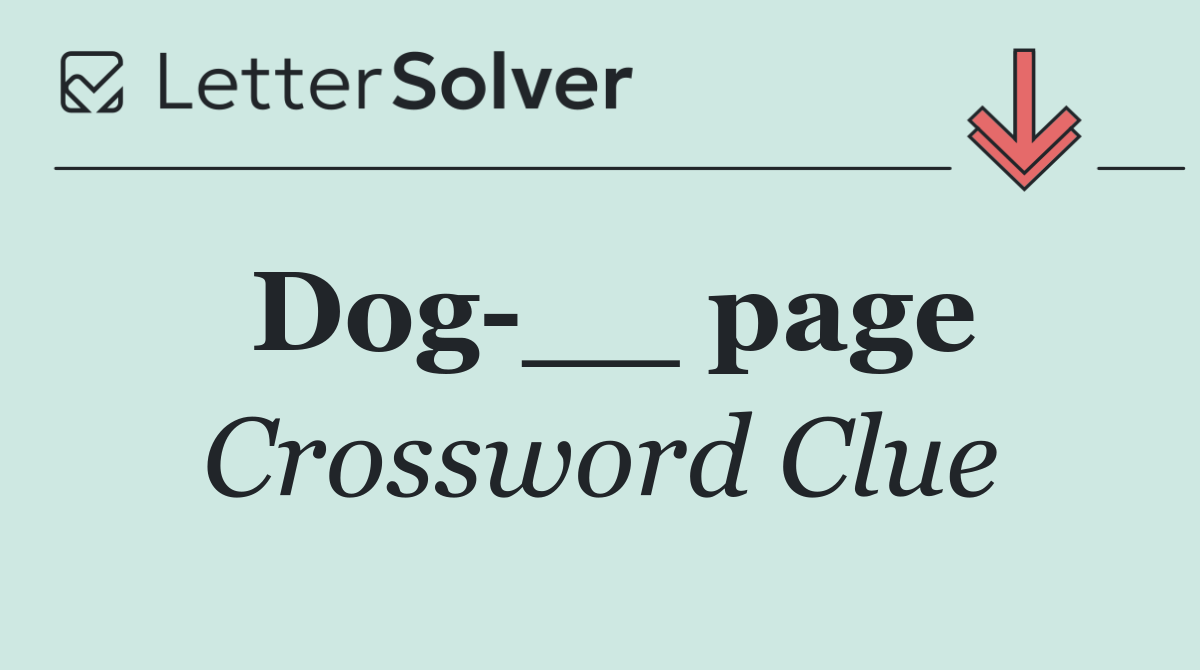 Dog __ page