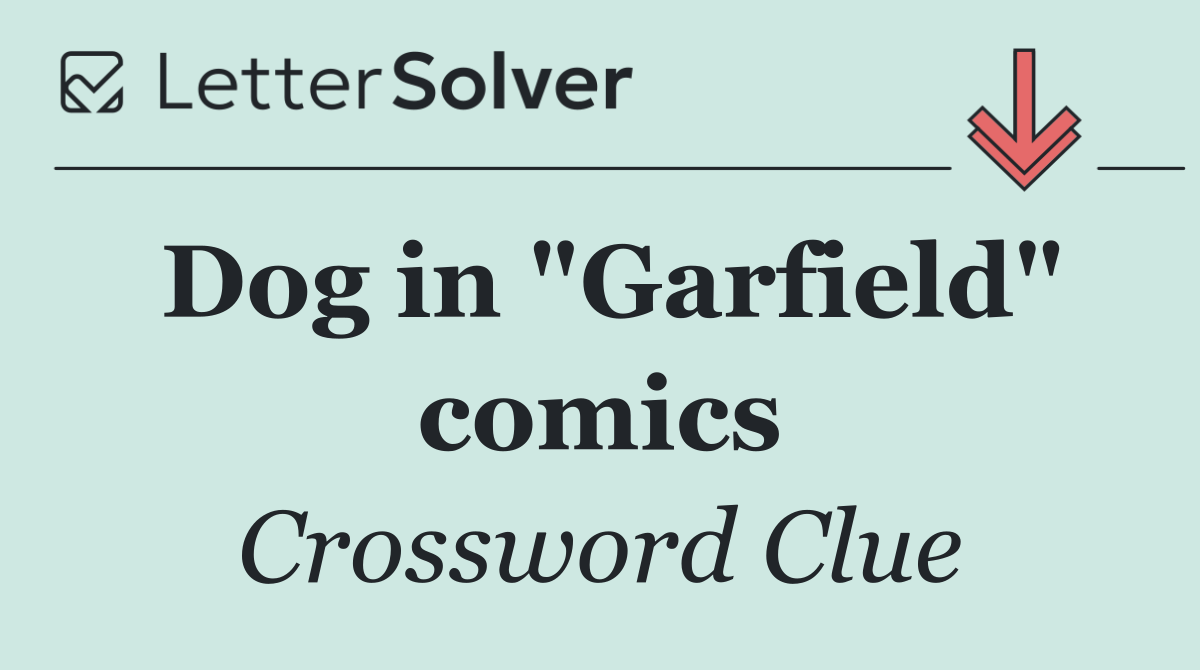 Dog in "Garfield" comics