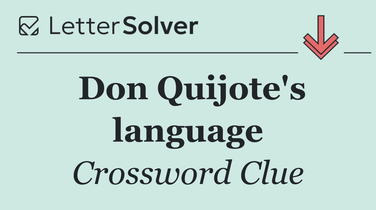 Don Quijote's language