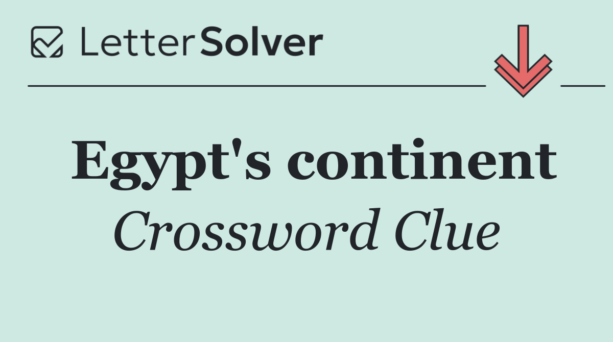 Egypt's continent