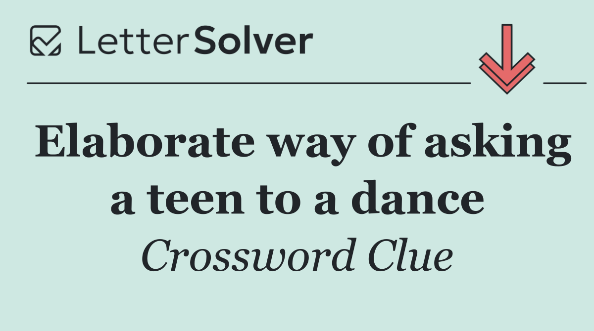 Elaborate way of asking a teen to a dance