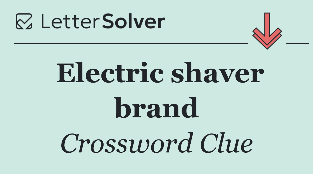 Electric shaver brand