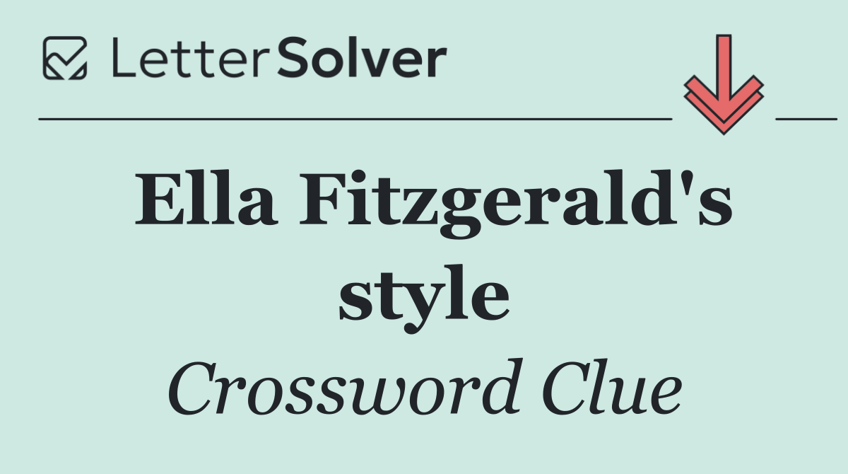 Ella Fitzgerald's style