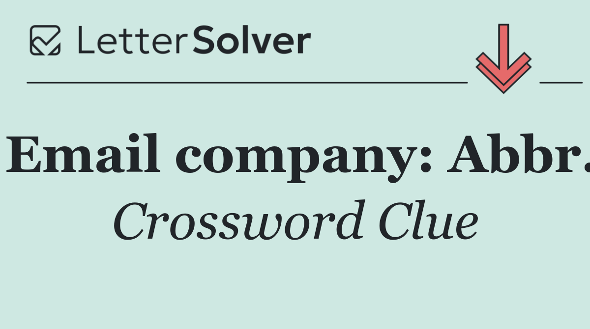 Email company: Abbr.