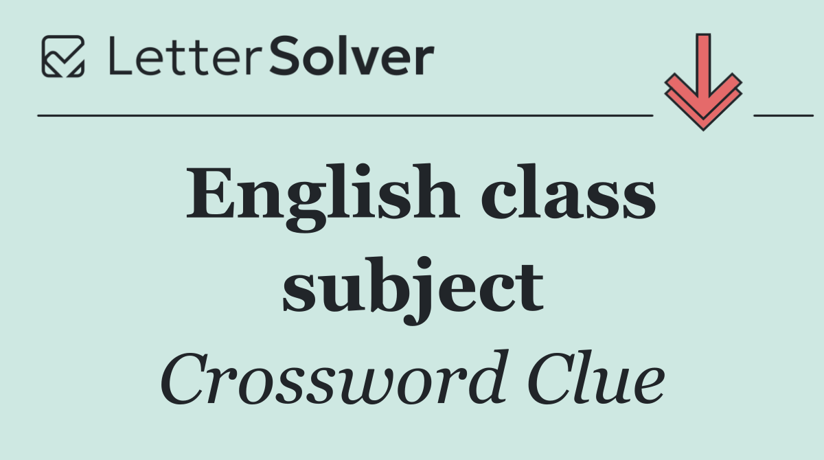 English class subject