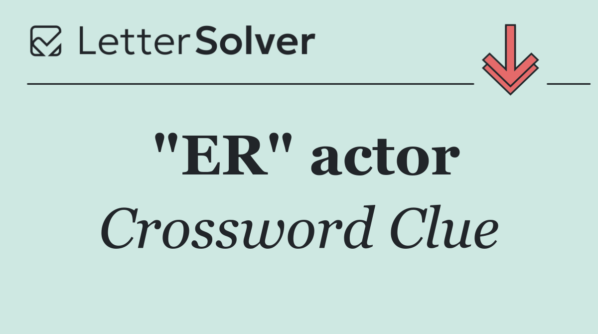 "ER" actor