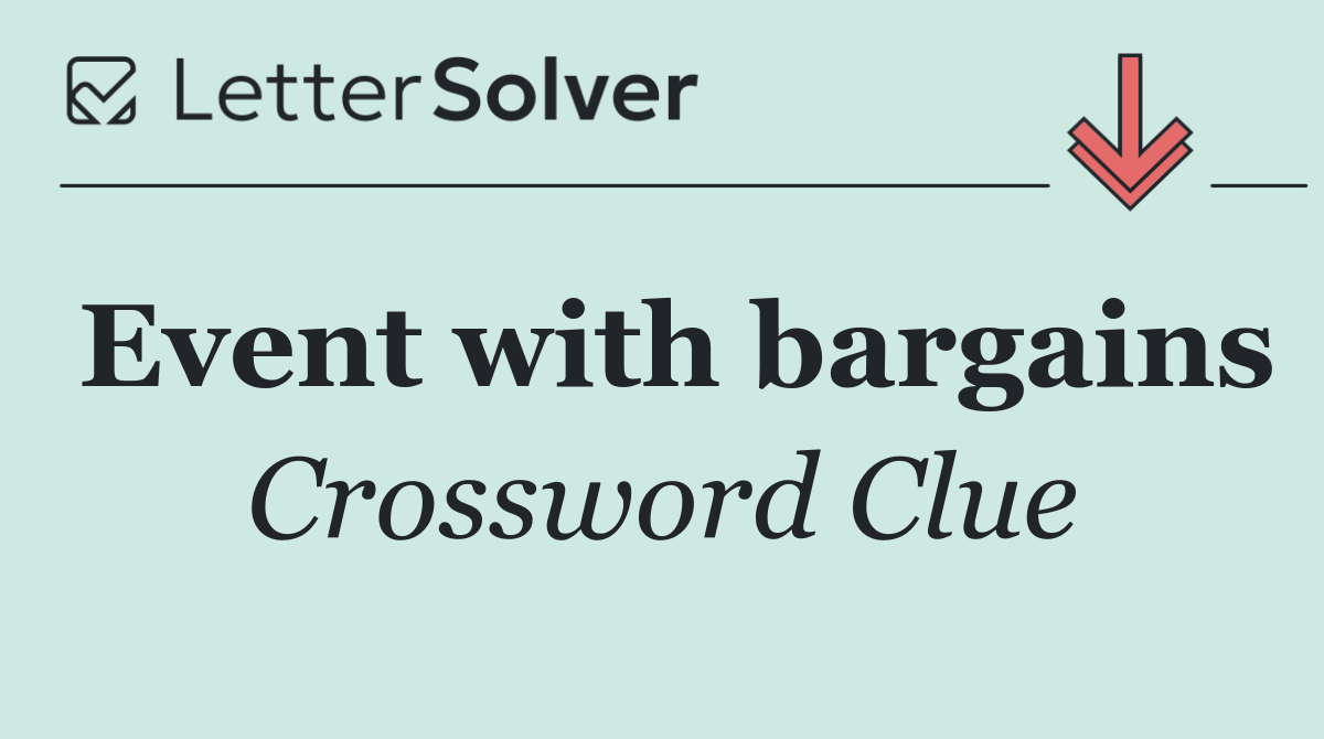 Event with bargains