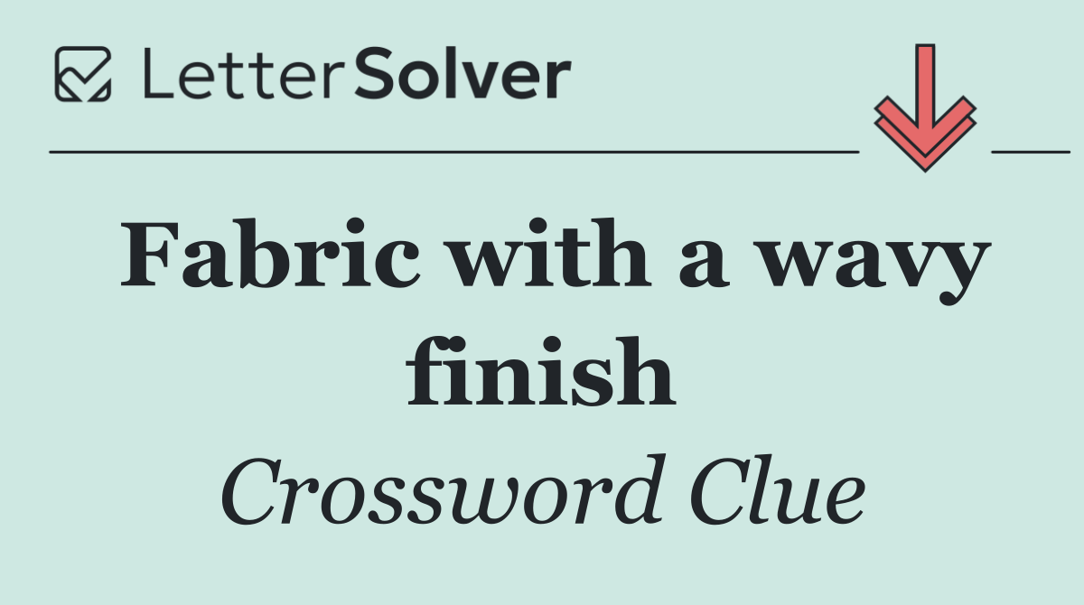 Fabric with a wavy finish