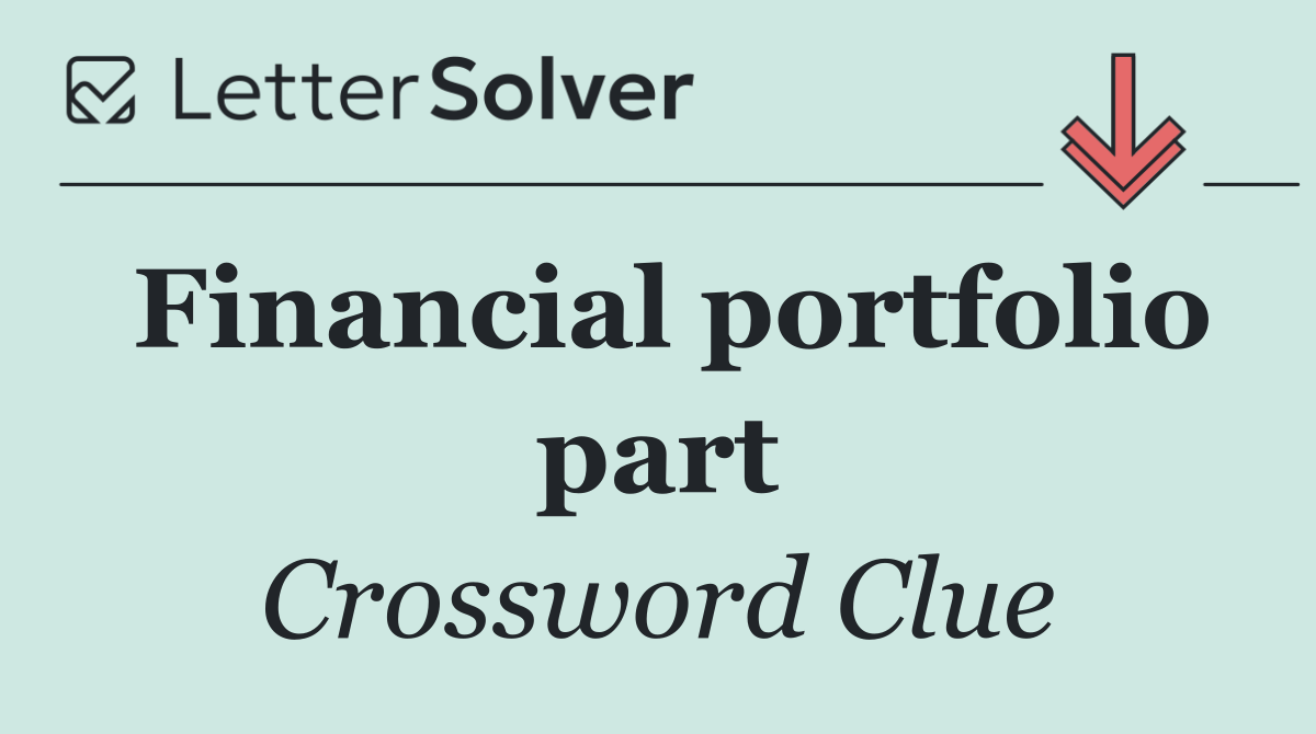 Financial portfolio part