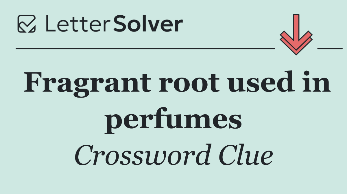 Fragrant root used in perfumes