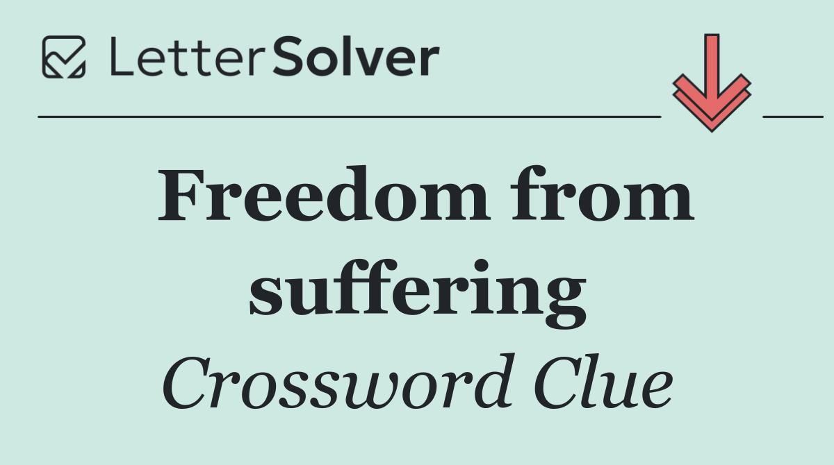Freedom from suffering