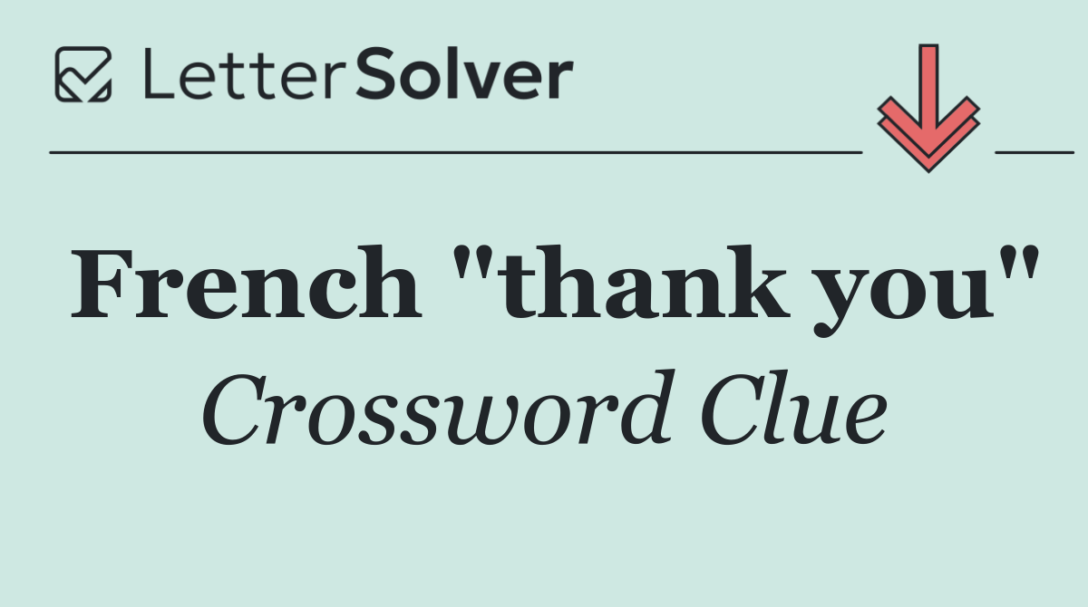 French "thank you"
