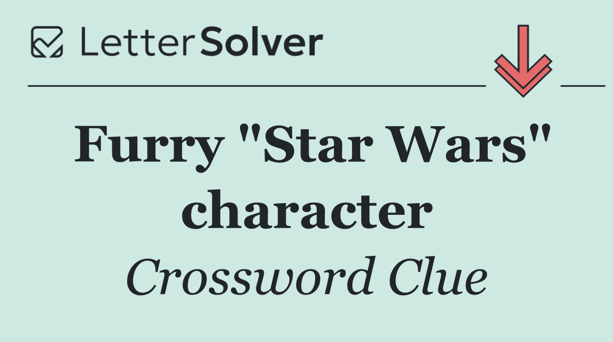 Furry "Star Wars" character