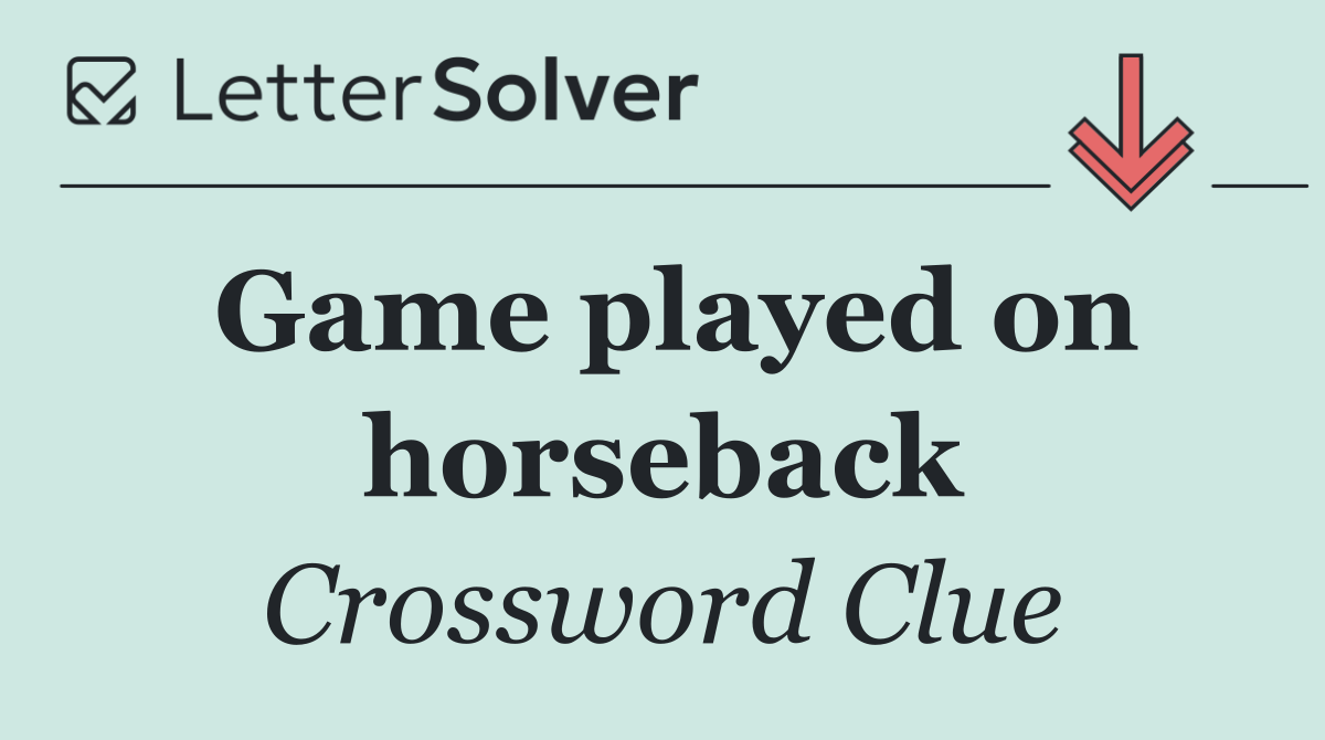 Game played on horseback