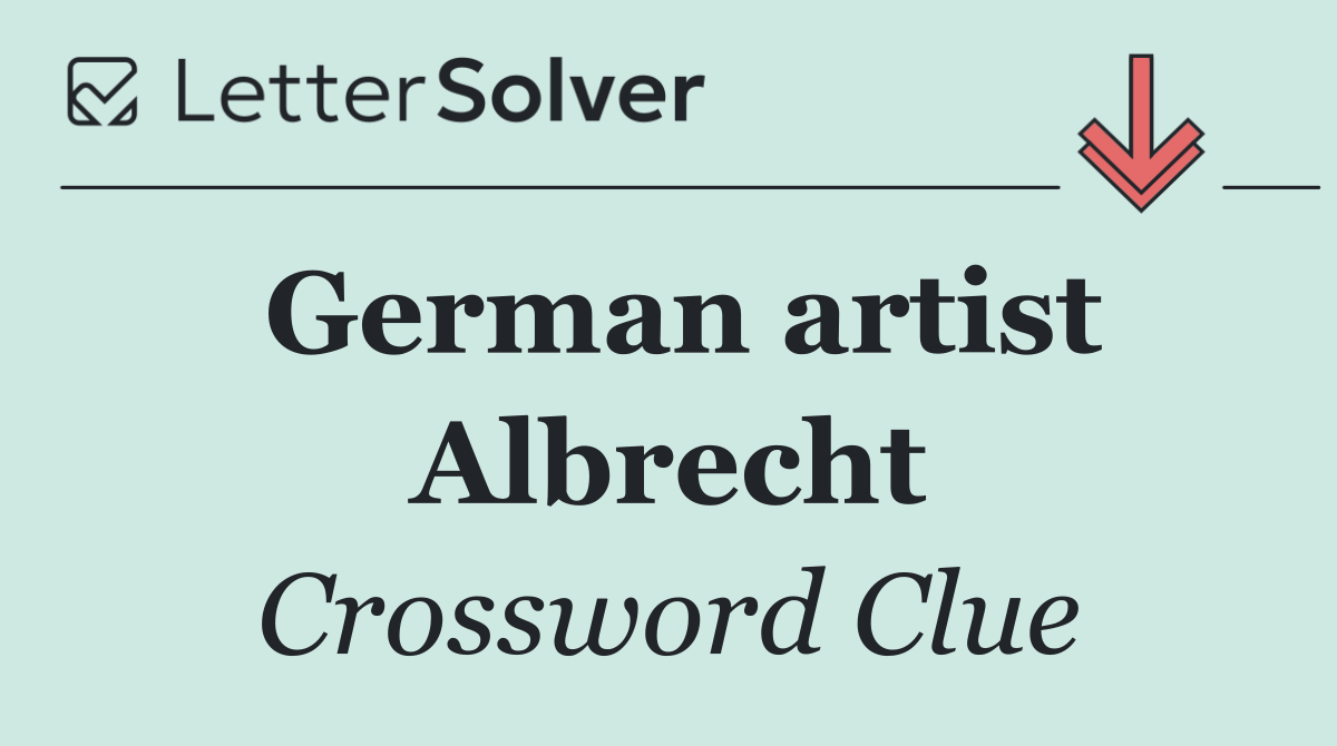 German artist Albrecht