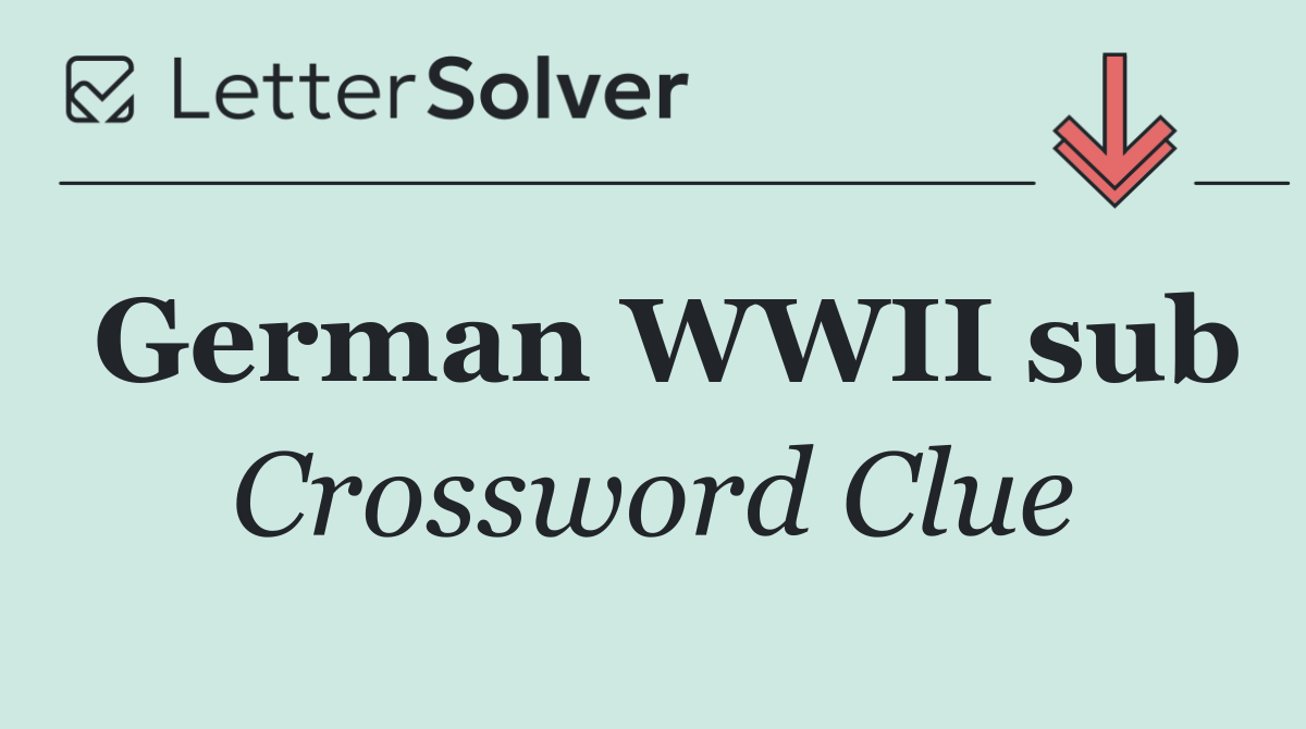 German WWII sub