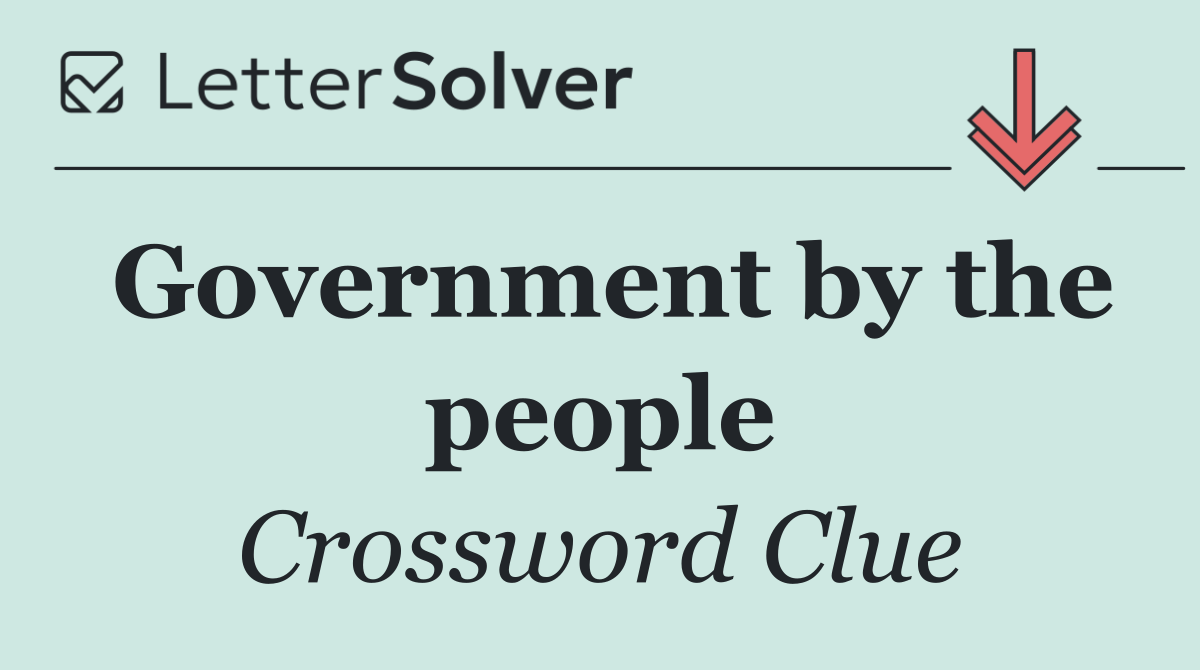 Government by the people