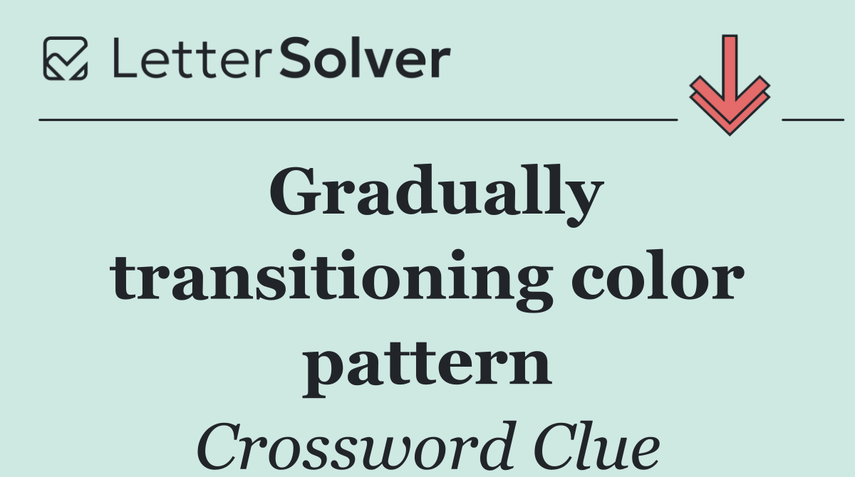 Gradually transitioning color pattern
