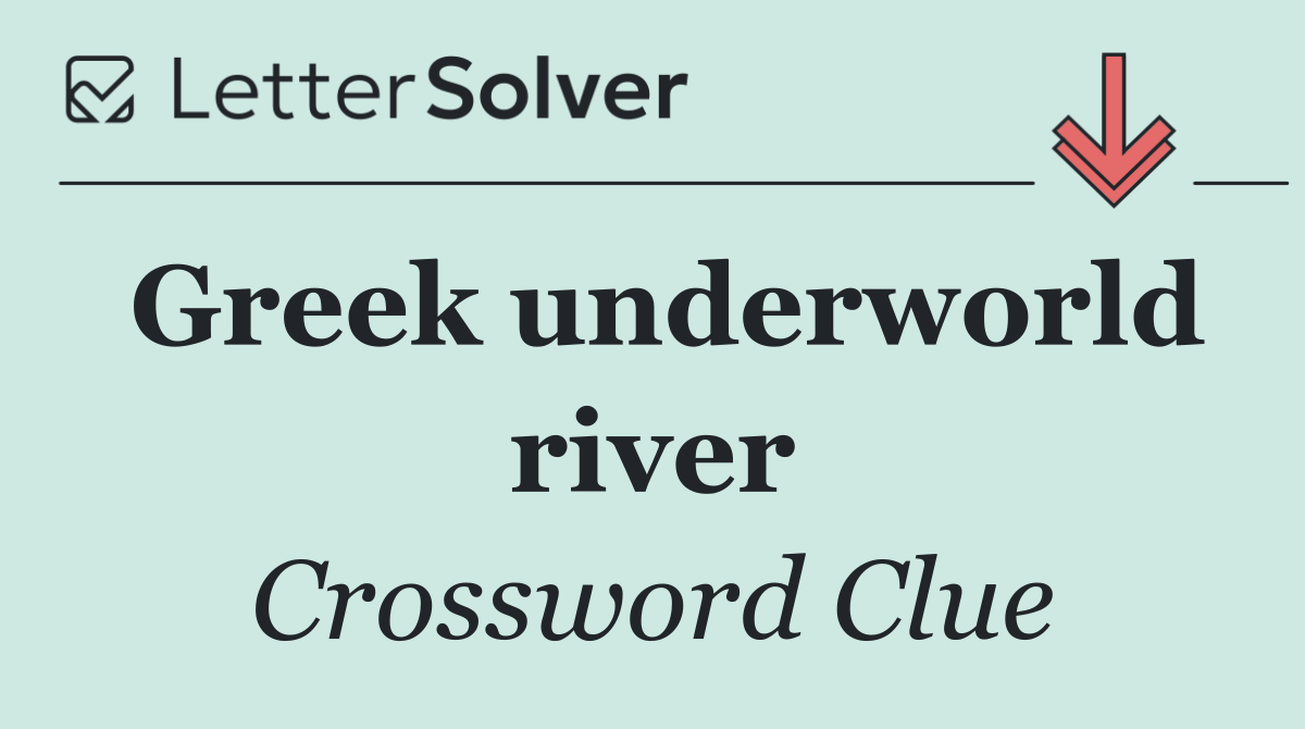 Greek underworld river