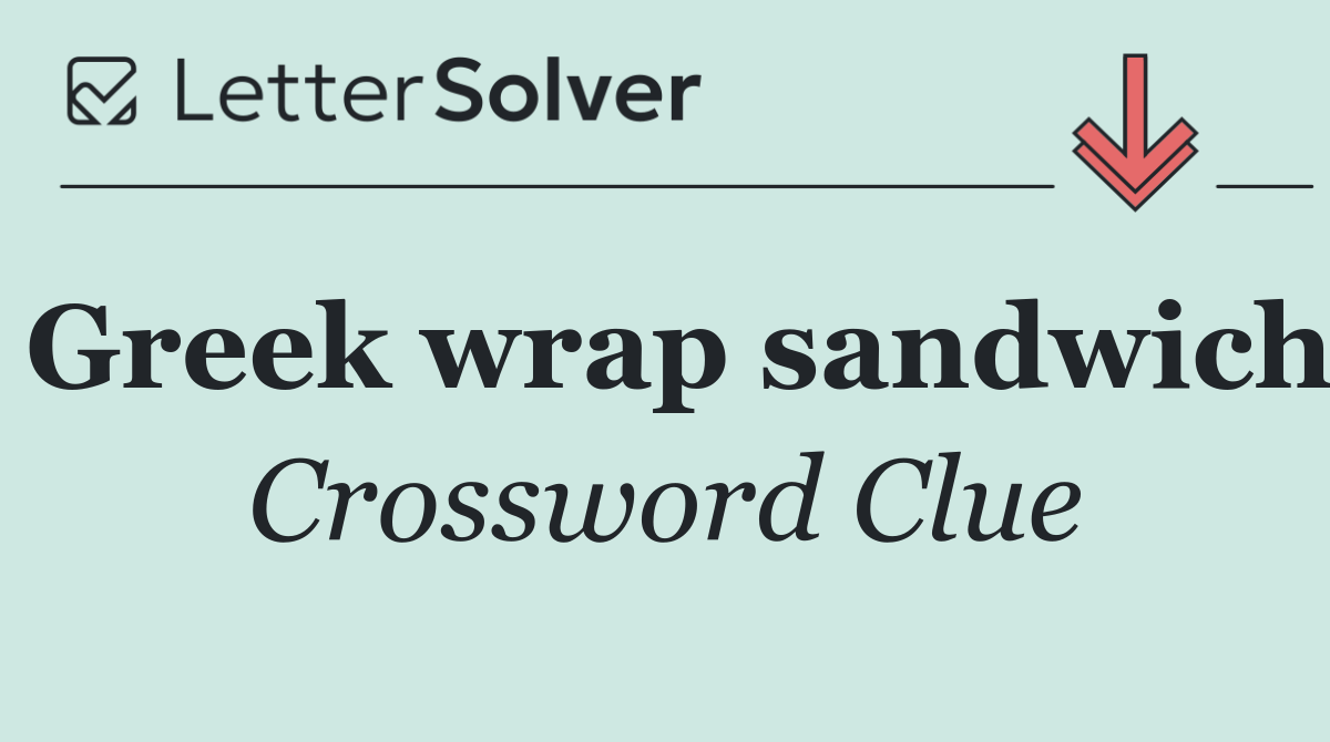 Greek wrap sandwich