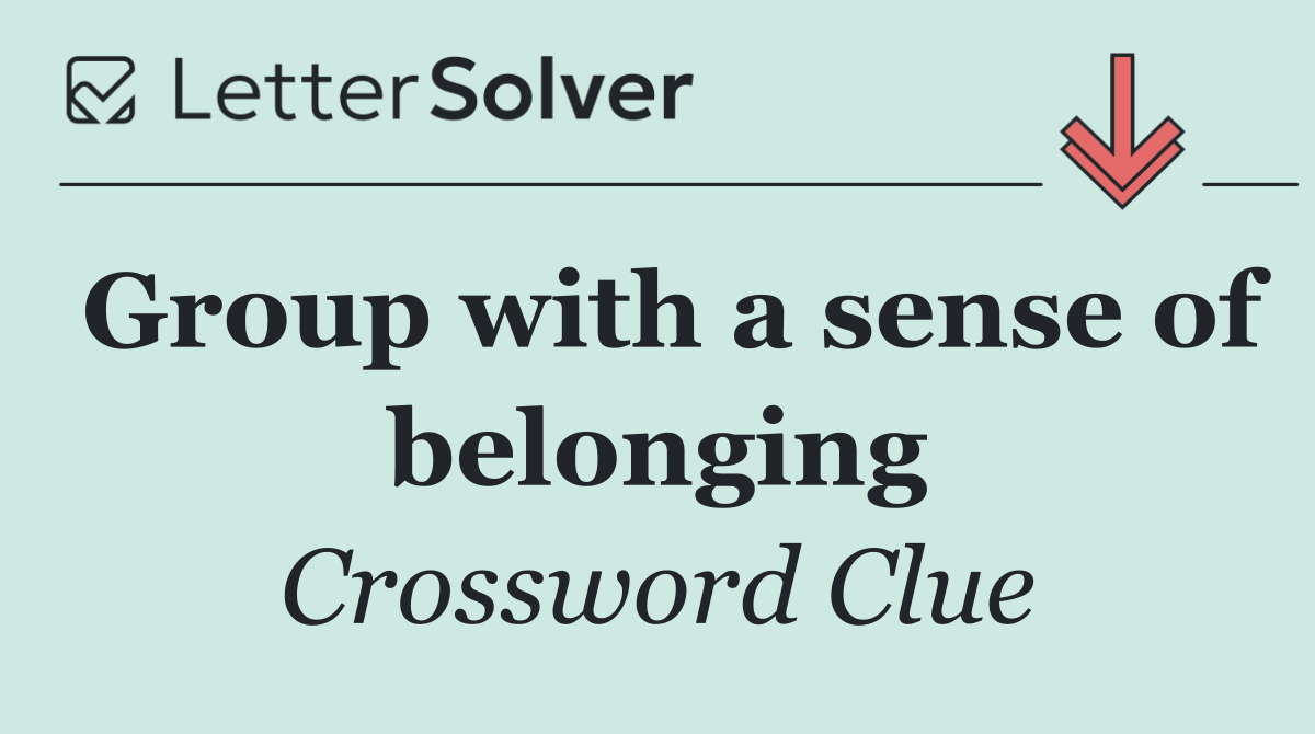 Group with a sense of belonging