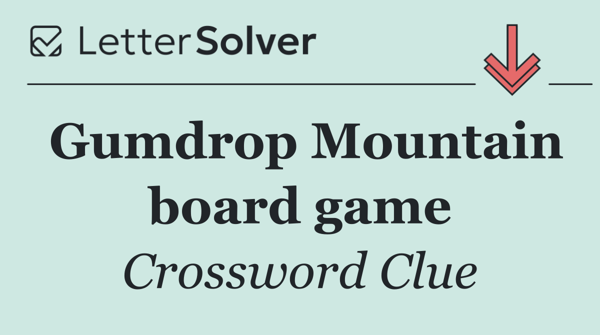 Gumdrop Mountain board game