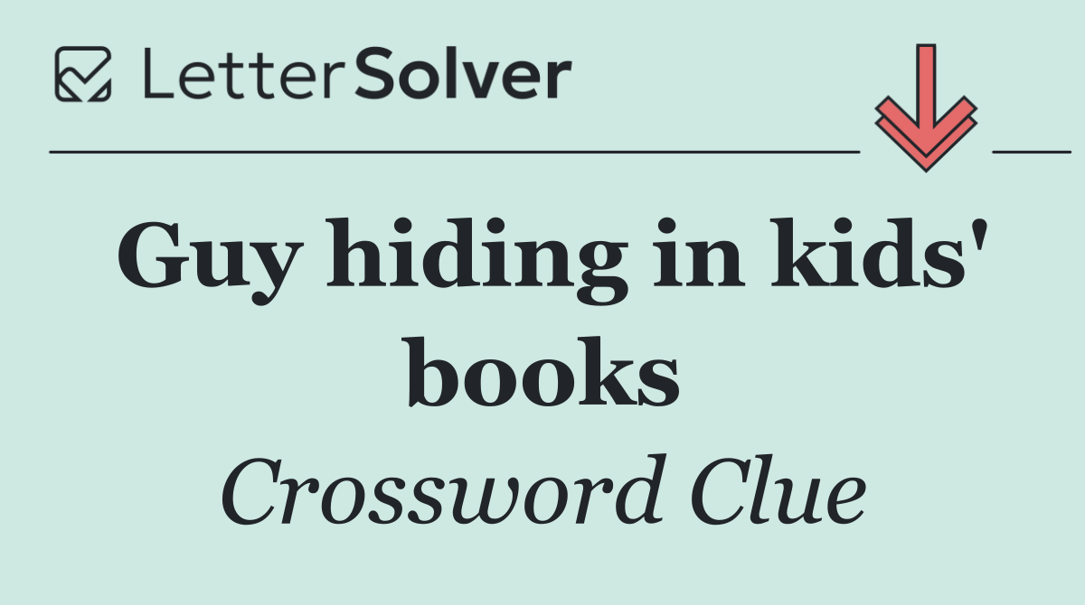 Guy hiding in kids' books
