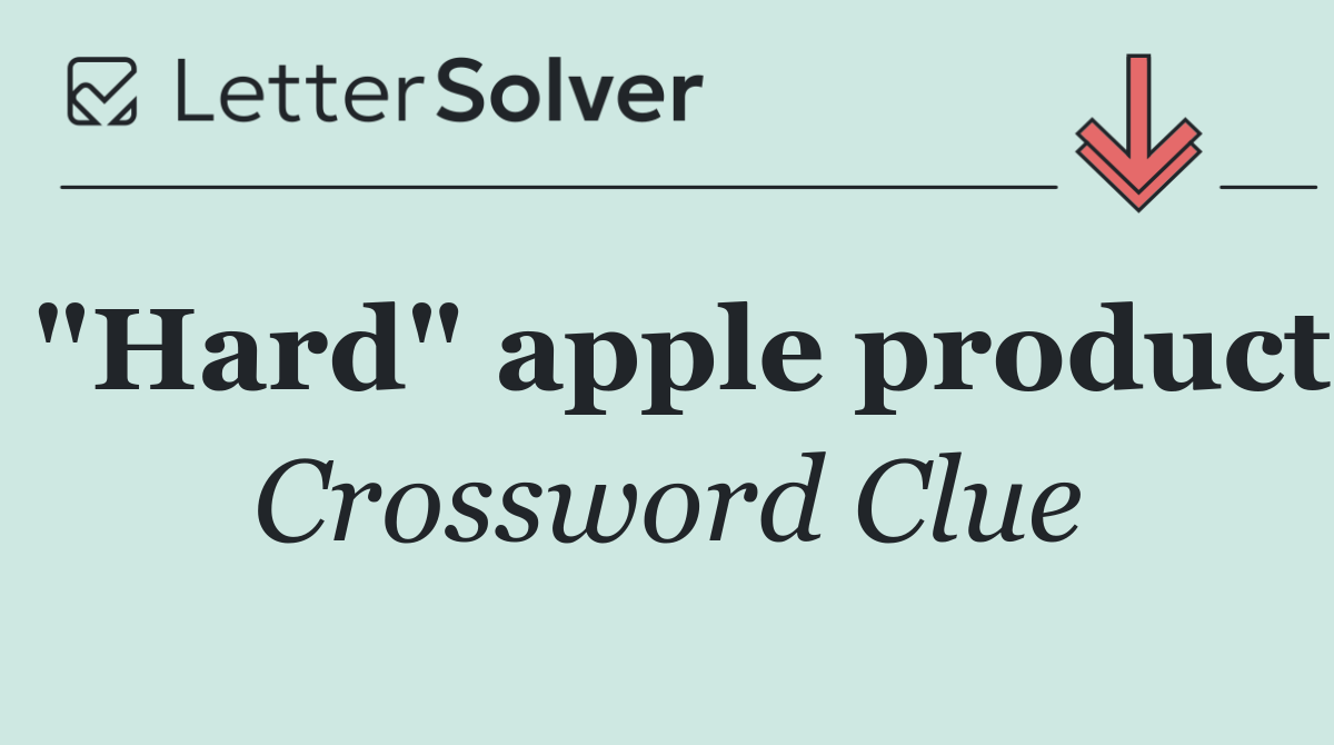 "Hard" apple product