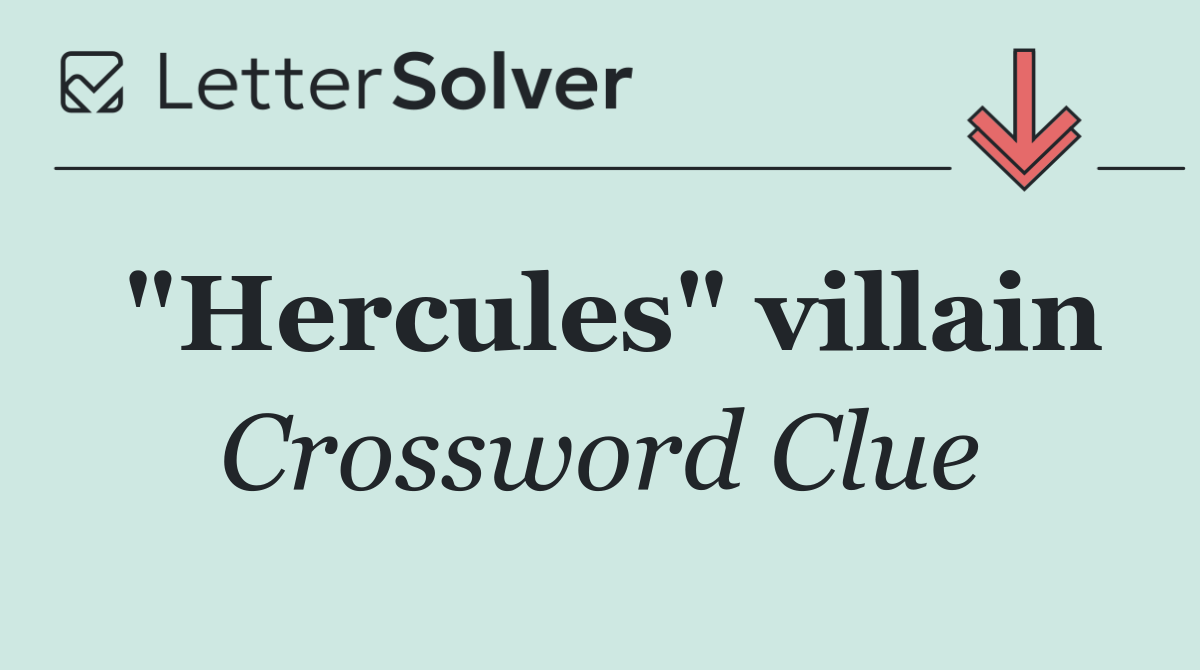 "Hercules" villain