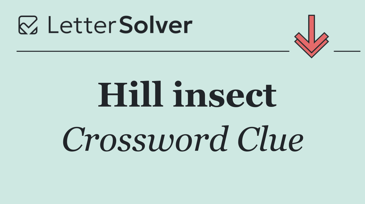 Hill insect