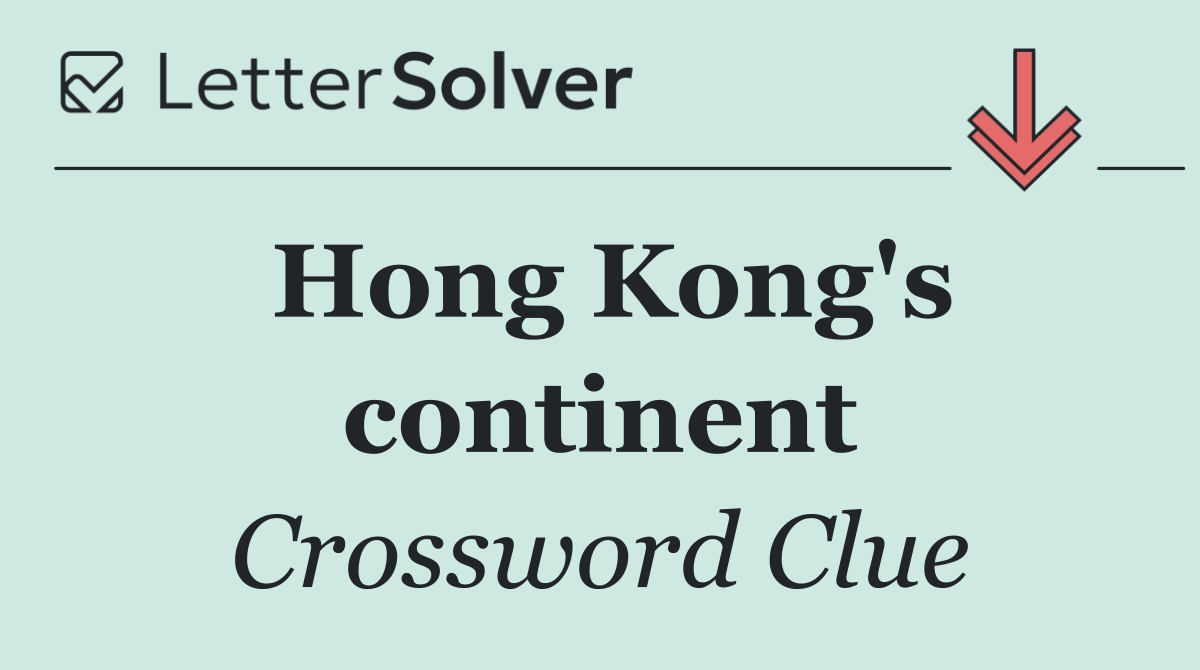 Hong Kong's continent
