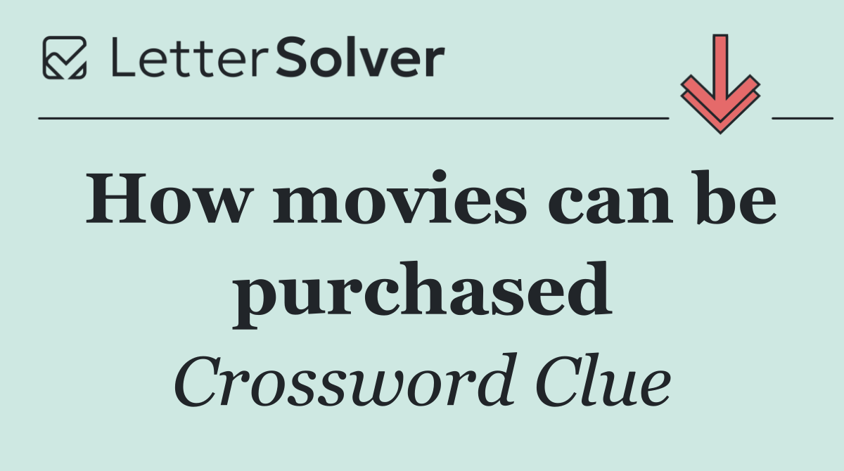 How movies can be purchased