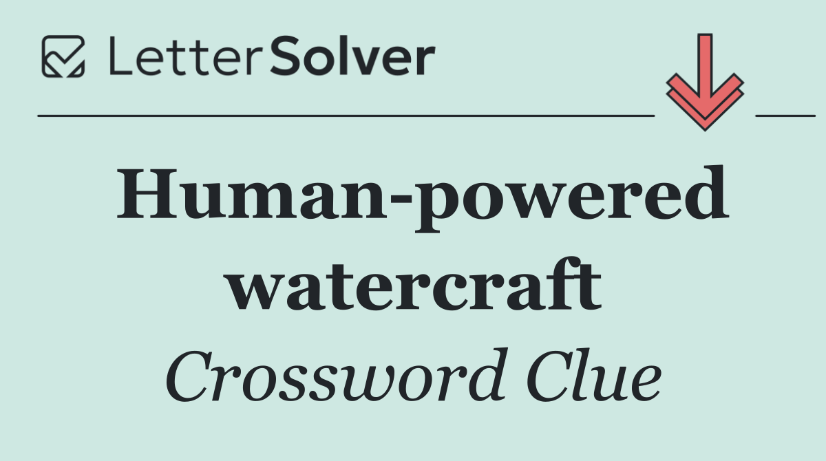 Human powered watercraft