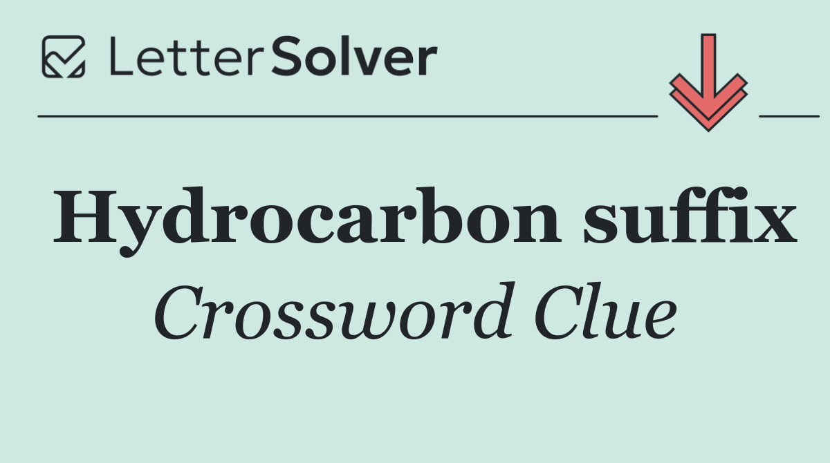 Hydrocarbon suffix