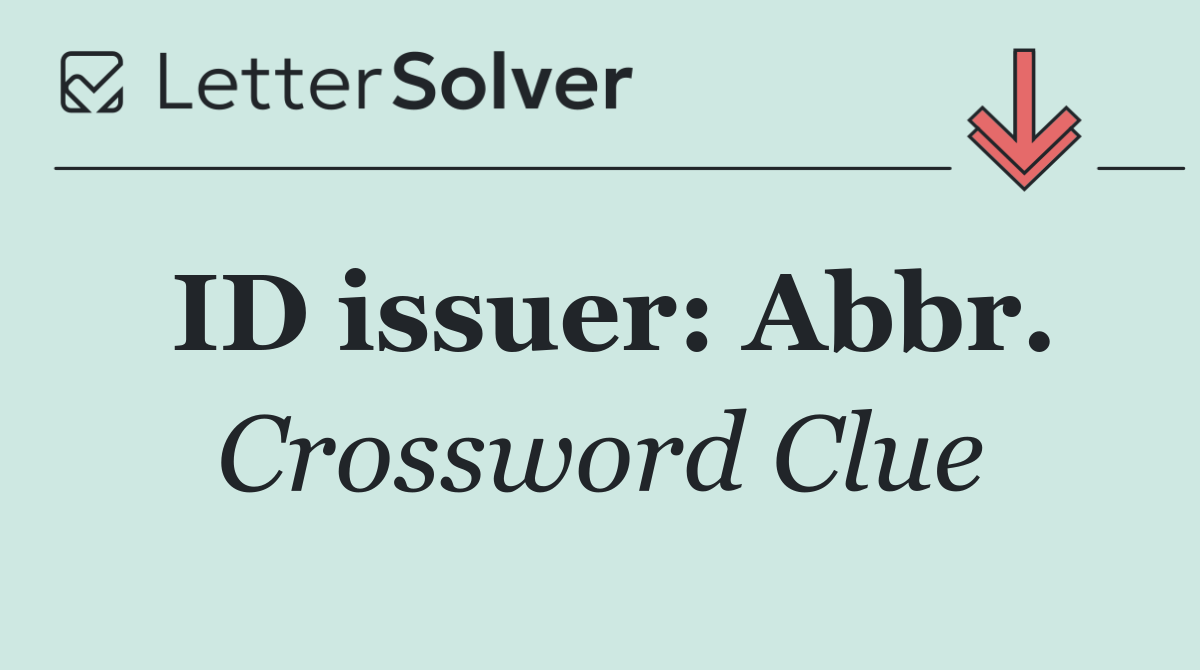 ID issuer: Abbr.