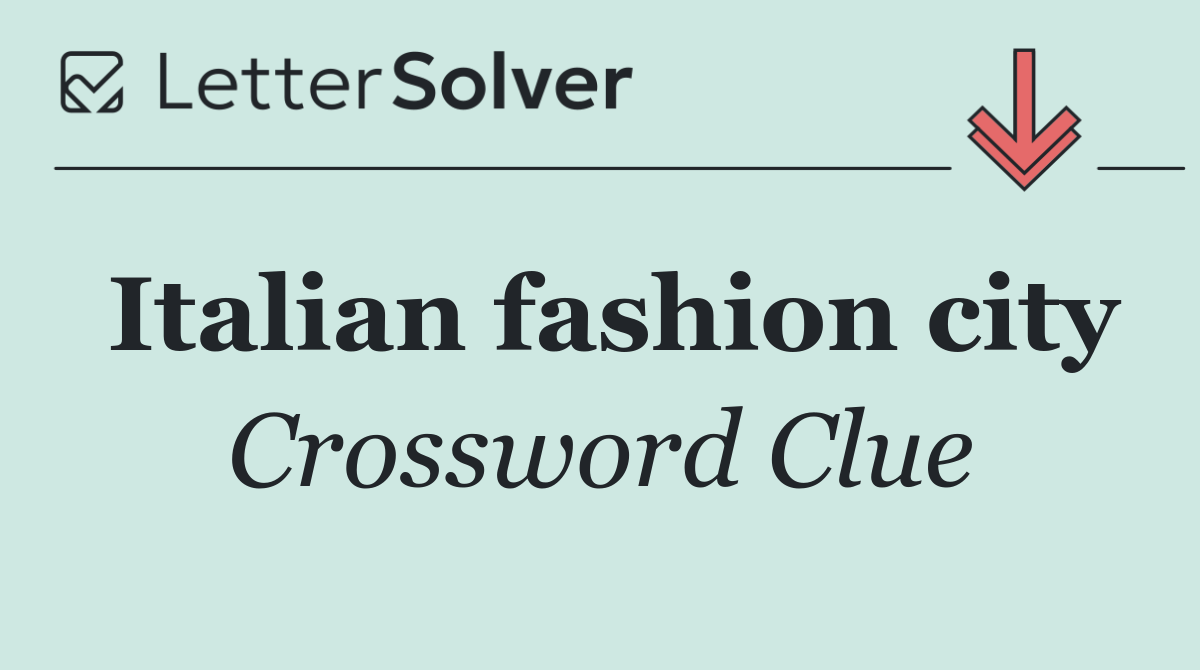 Italian fashion city