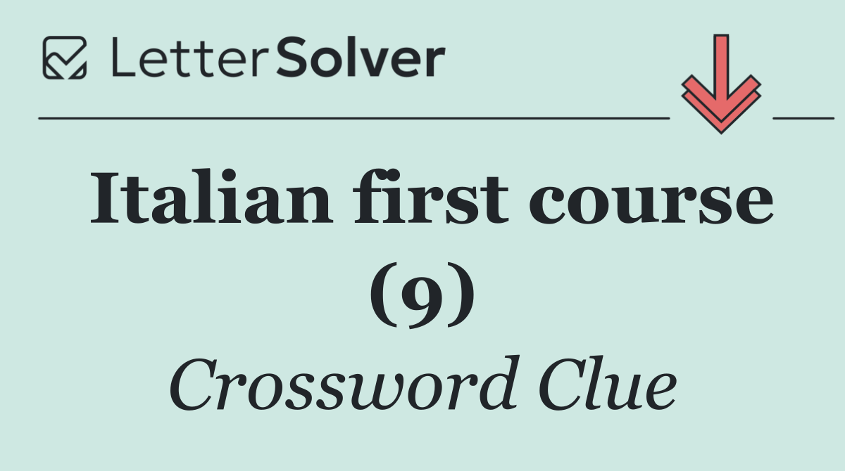 Italian first course (9)