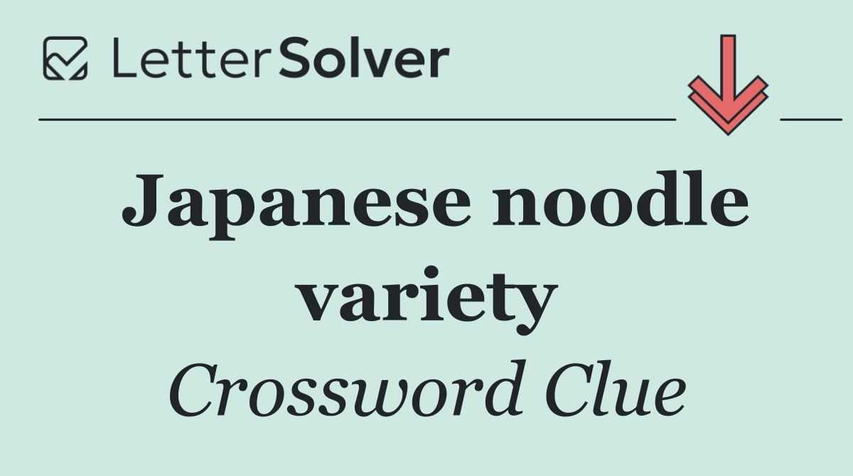 Japanese noodle variety