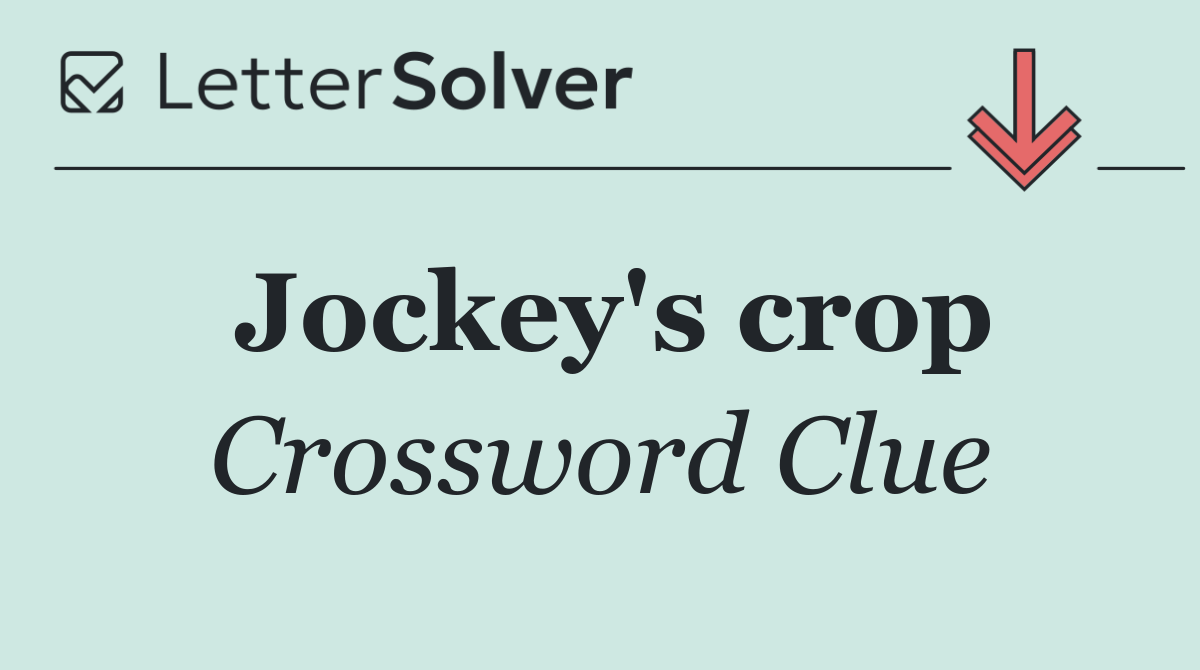 Jockey's crop
