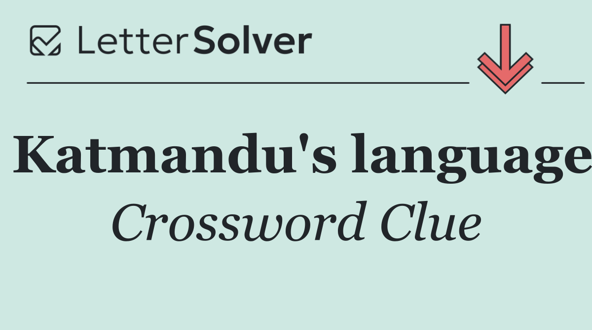 Katmandu's language