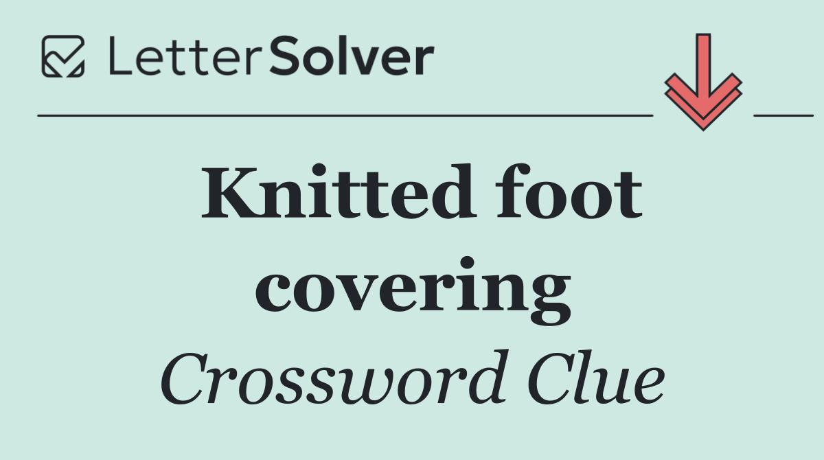 Knitted foot covering