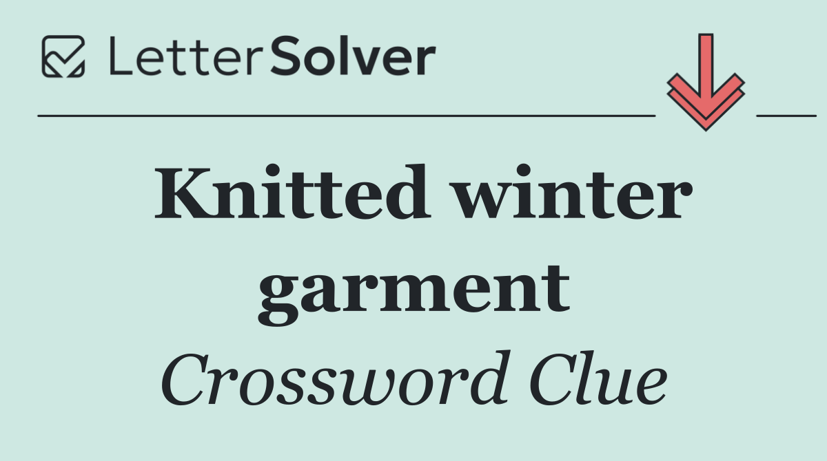 Knitted winter garment