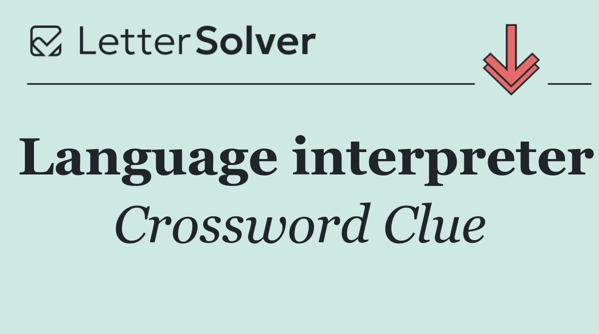 Language interpreter