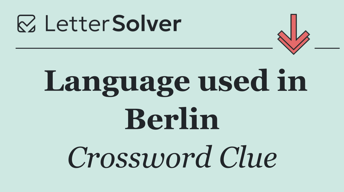 Language used in Berlin