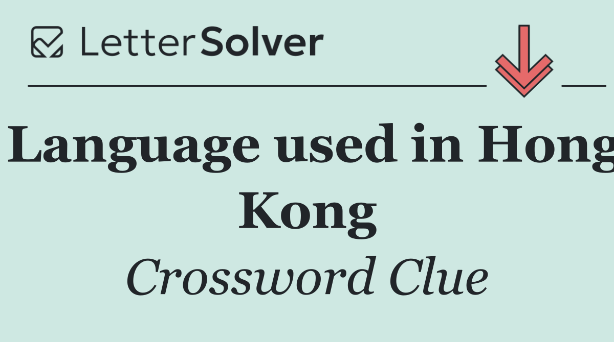 Language used in Hong Kong