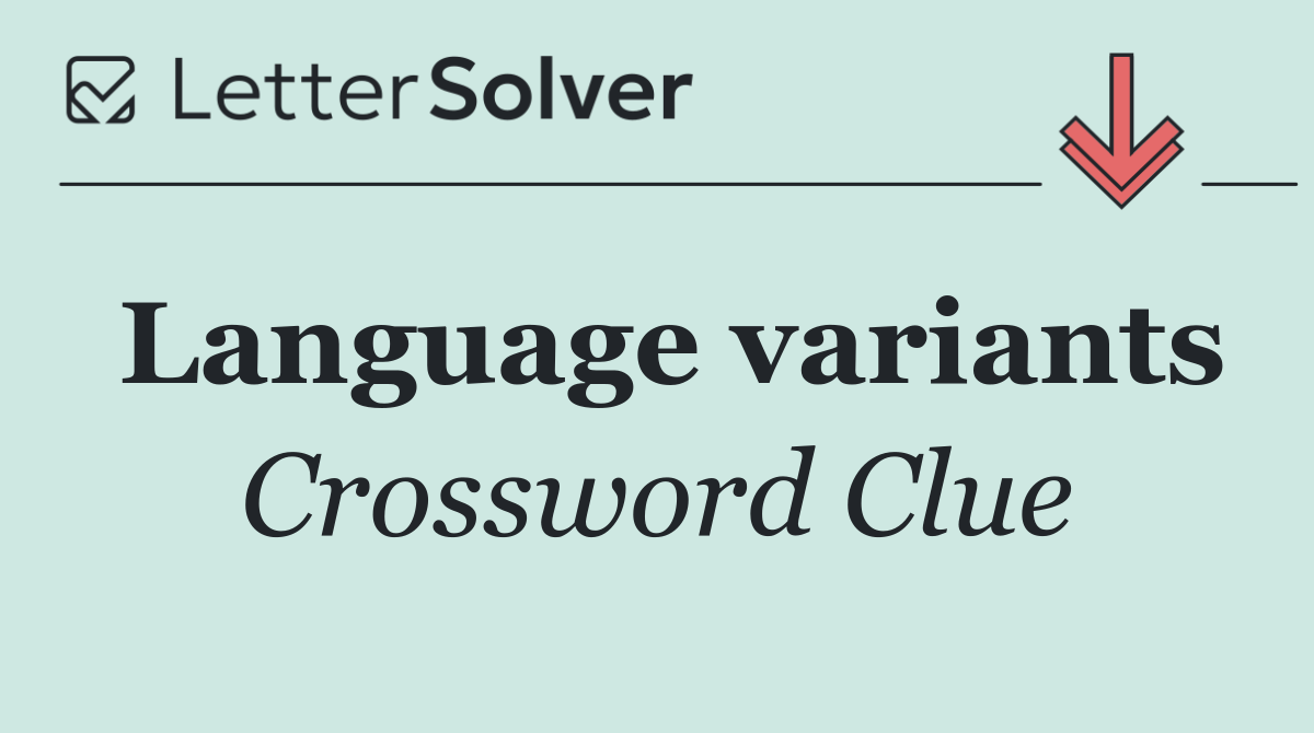 Language variants