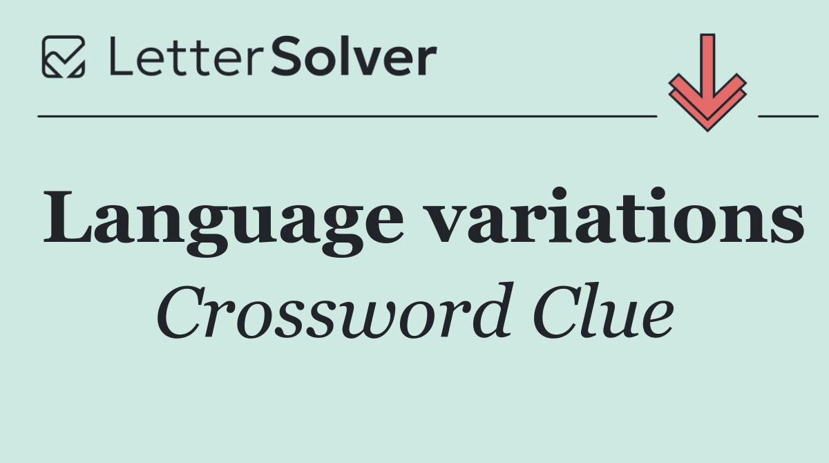 Language variations